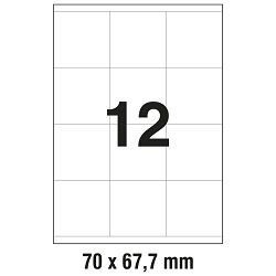 Etikete ILK  70x67,7 mm pk100L Zweckform 3661