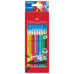 Boje drvene  10boja s gumicom Grip 2001 Faber-Castell 116613 blister