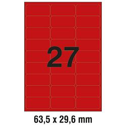 Etikete LK  63,5x29,6 mm pk25L Zweckform L6003-25 neon crvene