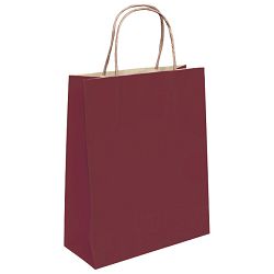 Vrećice ukrasne natron 32x41x12 cm pletena ručka pk50 Duga crvene