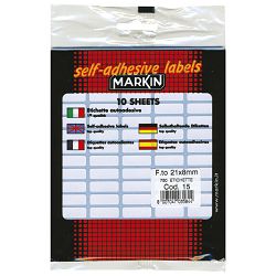 Etikete slep  21x8 mm pk10L Markin 10015 blister
