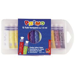 Boja tempera  7,5ml aluminijska tuba 12boja/poly Primo 245T12PP blister