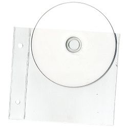 Fascikl uložni pvc za 1 CD 125x125 mm pk25 100my US.