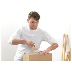 Traka ljepljiva 50 mm/66m akrilna Hot Melt Basic Tesa 58571 smeđa