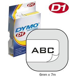 Vrpca D1  6mmx7m Dymo 43613 crno-bijela