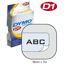 Vrpca D1 19 mmx7m Dymo 45800 crno-prozirna