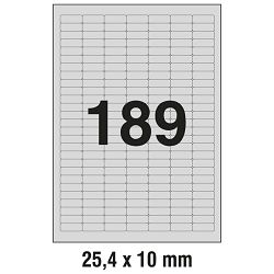 Etikete Laser  25,4x10mm polyester pk20L Zweckform L6008-20 srebrne