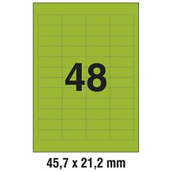 Etikete ILK  45,7x21,2 mm pk20L Zweckform L6040-20 zelene