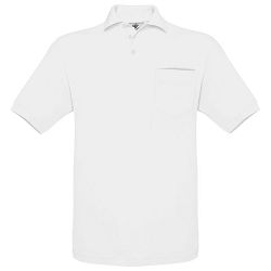 Majica kratki rukavi B&C Safran Pocket 180g bijela XL!!