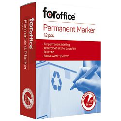 Marker permanentni 1,5-3 mm okrugli vrh pk12 FORoffice plavi