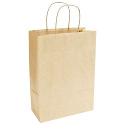 Vrećice ukrasne natron 32x41x12 cm pletene ručke pk50 Duga smeđe