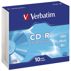 CD-R 700/80 52x slim Extra protection pk10 Verbatim 43415