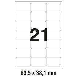 Etikete LK  63,5x38,1 mm polyester pk25L Zweckform L7560-25 prozirne