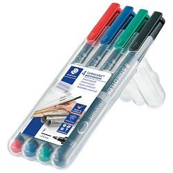 Marker permanentni 0,6mm pk4 reciklirani Lumocolor Staedtler 318 WP4 