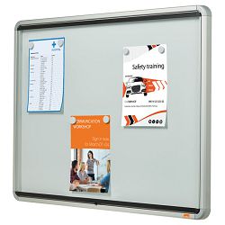 Ploča oglasna magnetna-staklena krilna vrata 100x75,2x3,7 cm Nobo 1902560 bijela