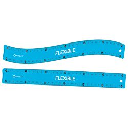 Ravnalo pvc 30 cm fleksibilno Connect prozirno plavo blister