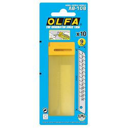 Nož za skalpel  9 mm pk10 Olfa AB10-B srebrni blister