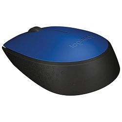 Miš usb 3tipke optički bežični M171 Logitech plavo/crni blister