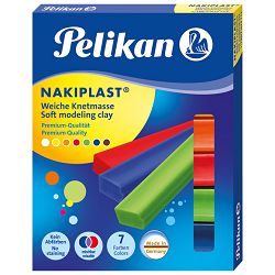 Plastelin  7boja (total 125g) karton Nakiplast Pelikan 622712 blister