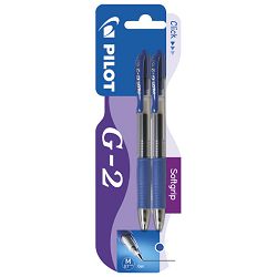 Roler gel grip 0,7mm G2 pk2 Pilot BL-G2-7 plavi/plavi blister