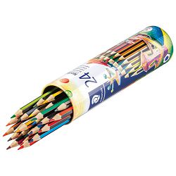 Boje drvene  24boje metalni tuljak Noris colour Staedtler 185 MD24!!