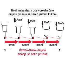 Olovka tehnička 0,7mm grip Protti Penac MP0107-SB-20 crna/plava