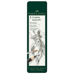 Olovka grafitna pk5 u metalnoj kutiji Aquarelle Faber-Castell 117805