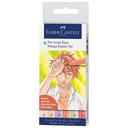 Flomaster Pitt artist  6boja Manga Kaoiro Faber-Castell 167168 blister