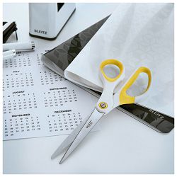 Škare uredske 20,5 cm Wow Titanium Leitz 53192216 bijele/žute blister