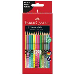 Boje drvene  12boja Grip 2001 (neon+metalik+pastel) Faber-Castell 201569 blister