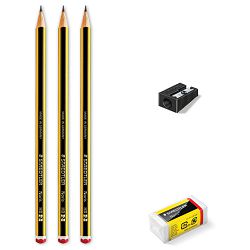 Olovka grafitna HB Noris pk3+gumica+šiljilo gratis Staedtler 120 SBK3P1 blister