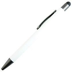 Olovka kemijska metalna gumirana+touch pen YFA 2665C Bergen bijelo/antracit