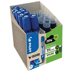 Set marker za bijelu ploču 2,3 mm V Board Master Begreen pk10 Pilot + refili (5+5 gratis) plavi