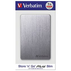 Hard disk 2.5"     1TB USB 3.2 Slim Verbatim 53662 aluminij