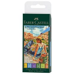 Set Pitt artist brush B  6boja Summer vibes Faber-Castell 167178 blister