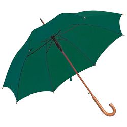 Kišobran automatik s drvenom ručkom tamno zeleni