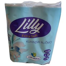 Ručnik papirnati jastučni 22cm dvoslojni pk2 Lilly Extra soft bijeli!