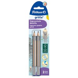 Olovka grafitna HB Griffix pk2 Pelikan 817011 siva blister!!