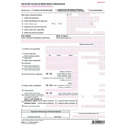 Obrazac M-1P/E prijava o početku osiguranja pk10 Fokus