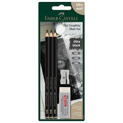 Set Pitt graphite matt pk5 Faber Castell 115297 blister