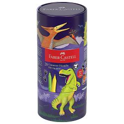 Flomaster školski  20boja u metalnoj kutiji Connector T-rex Faber Castell 155546