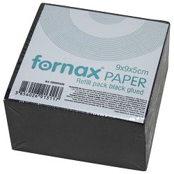 Papir za kocku 9x9x5cm ljepljeni Fornax crni