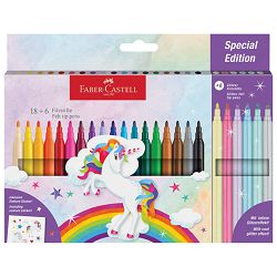 Flomaster školski  18+6boja Unicorn Faber Castell 554221 blister