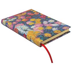 Notes 12x18 cm-midi crte  72L s gumicom Monets Chrysanthemums Paperblanks PB9714-3