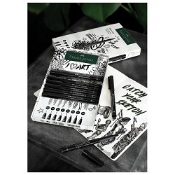 Set Pitt artist pen+Sketchbook pk9 Faber Castell 267102