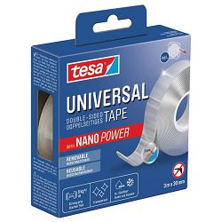 Traka ljepljiva obostrana 30mm/3m Universal  Nano Power Tesa 55810 prozirna blister