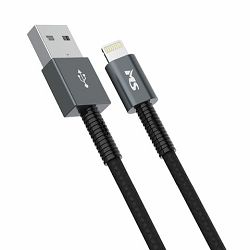 MS CABLE USB-A 2.0 ->LIGHTNING, 1m, crni