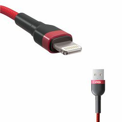 MS CABLE USB-A 2.0->LIGHTNING,1m,crveni