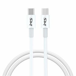 MS CABLE USB-C -> USB-C, PD 100W 1m, MS, white