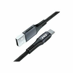 MS CABLE USB-A 2.0 ->USB-C, 5A, 1m, black